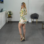 Set floral camisa y shorts