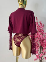 Body  burgundy con encaje