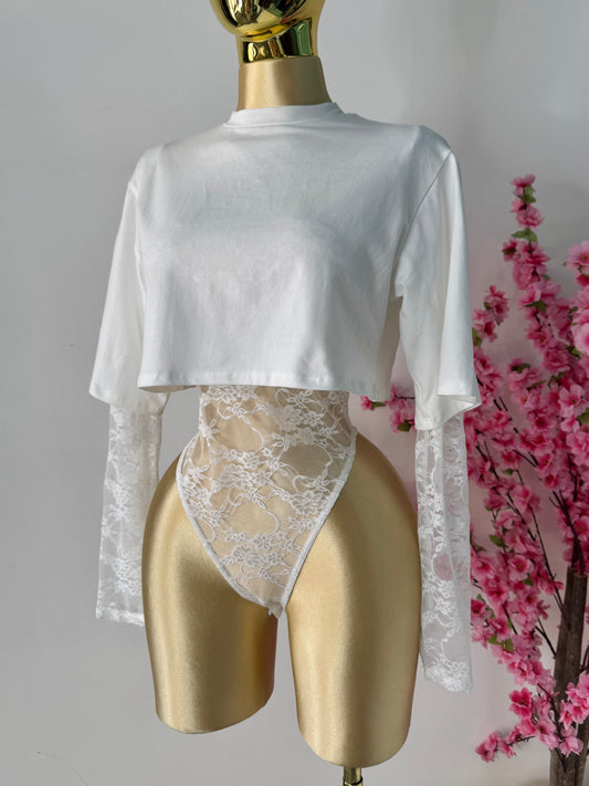 Body  blanca con encaje