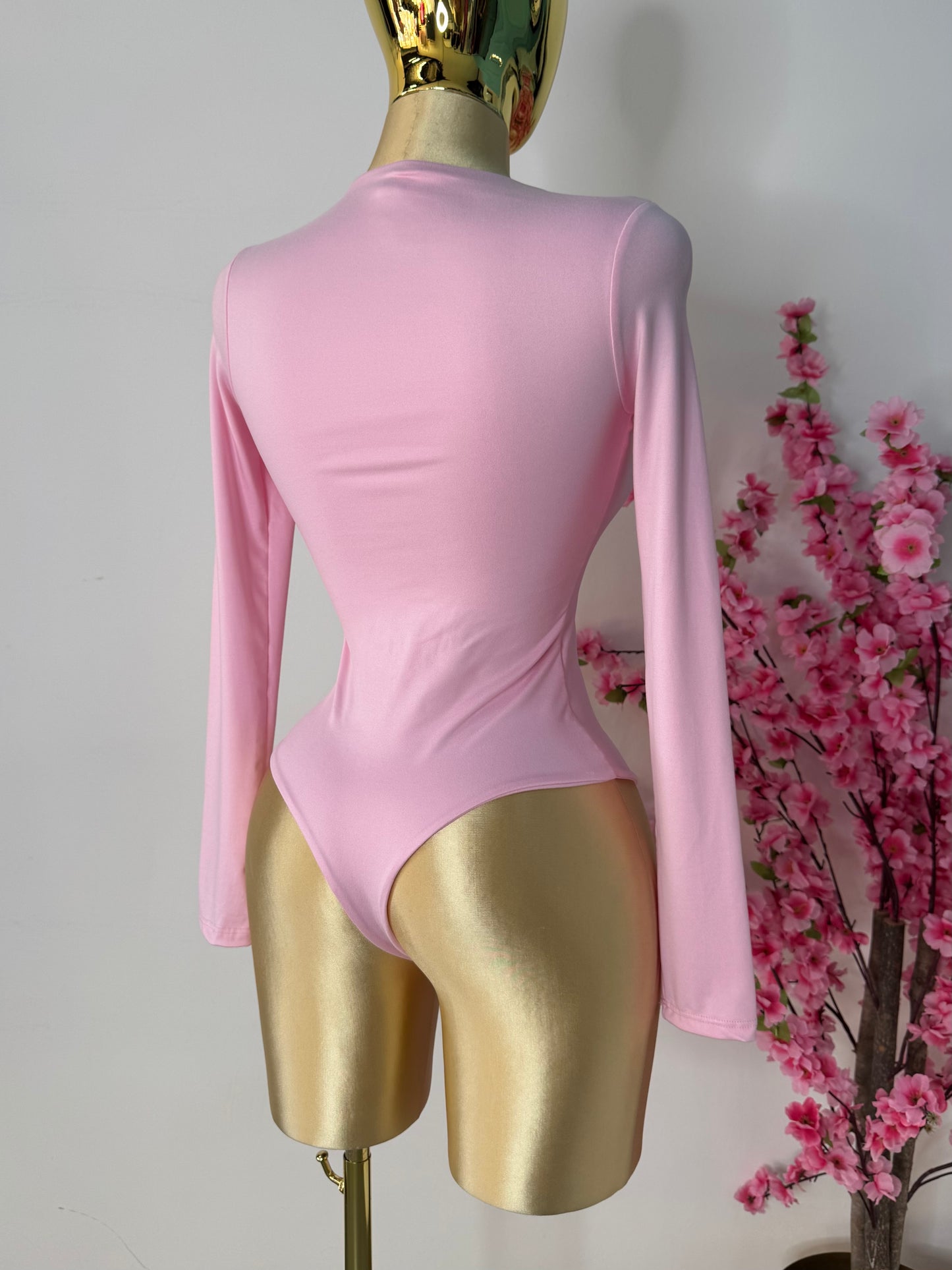 Body rosa pastel de algodón