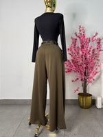 Pantalon vestir verde olivo