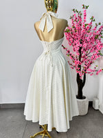 Vestido midi polka cafe