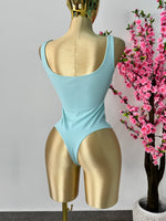 Body licra azul menta