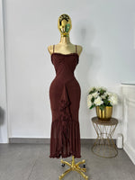 Vestido mesh cafe