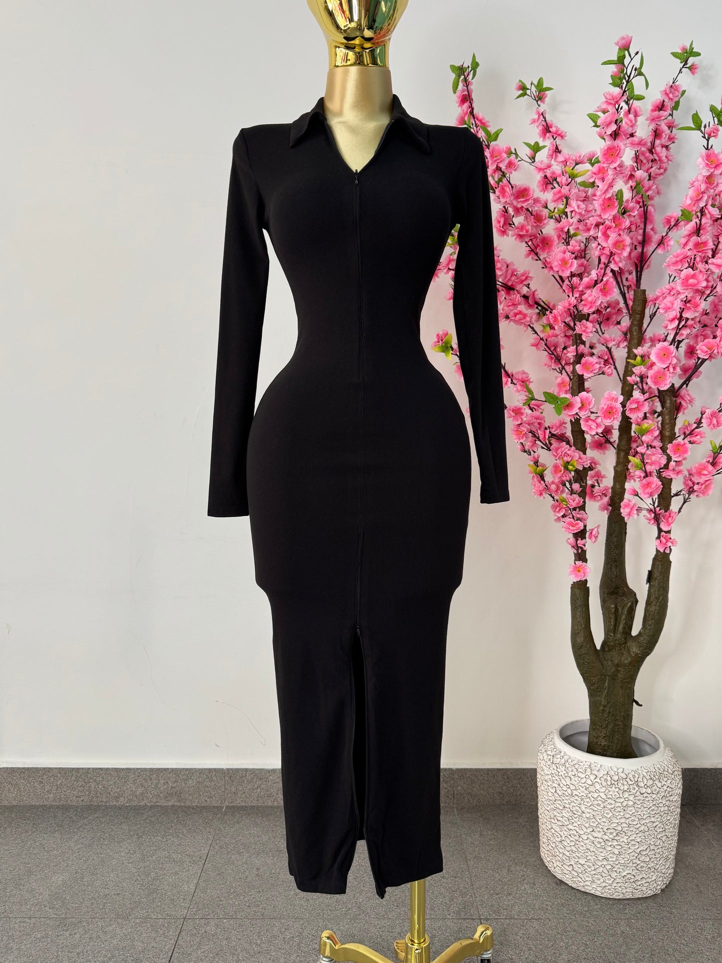 Vestido negro algodon