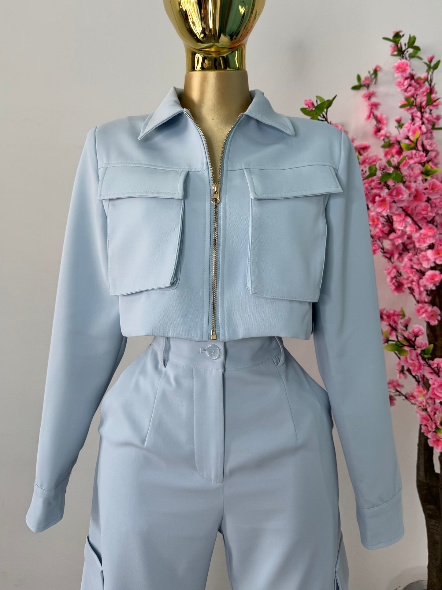 Set jacket & pantalón baby blue