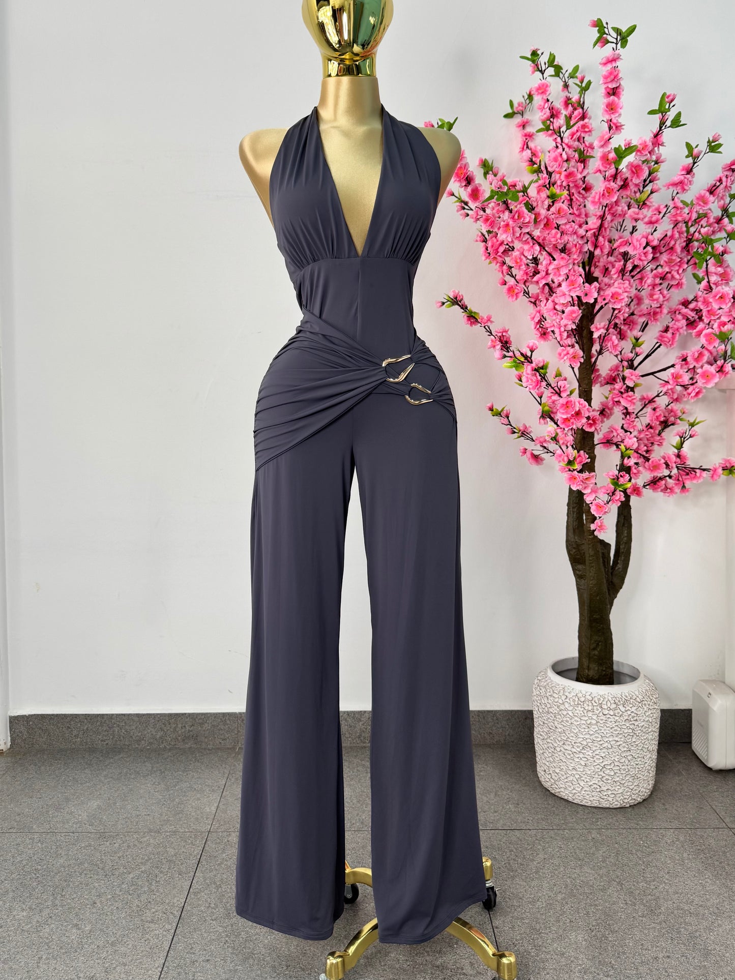 Jumpsuit licra gris