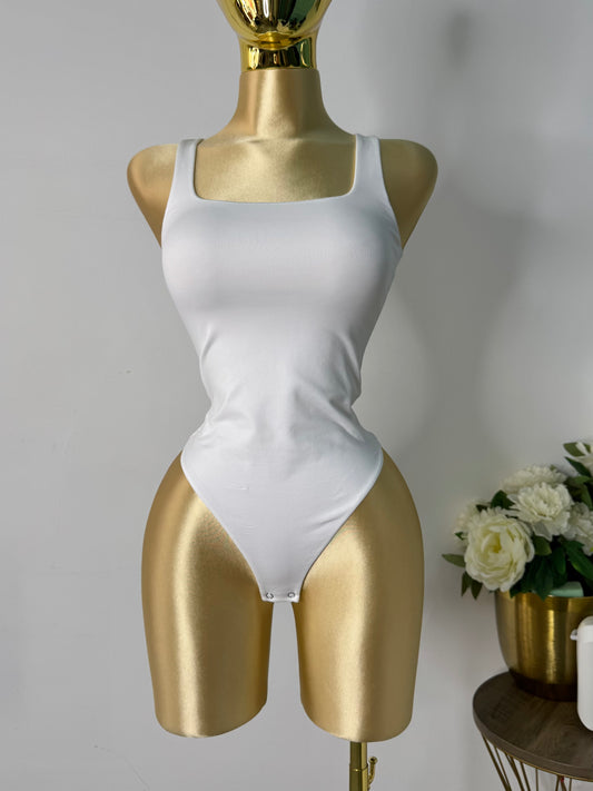 Body doble licra tirantes blanco