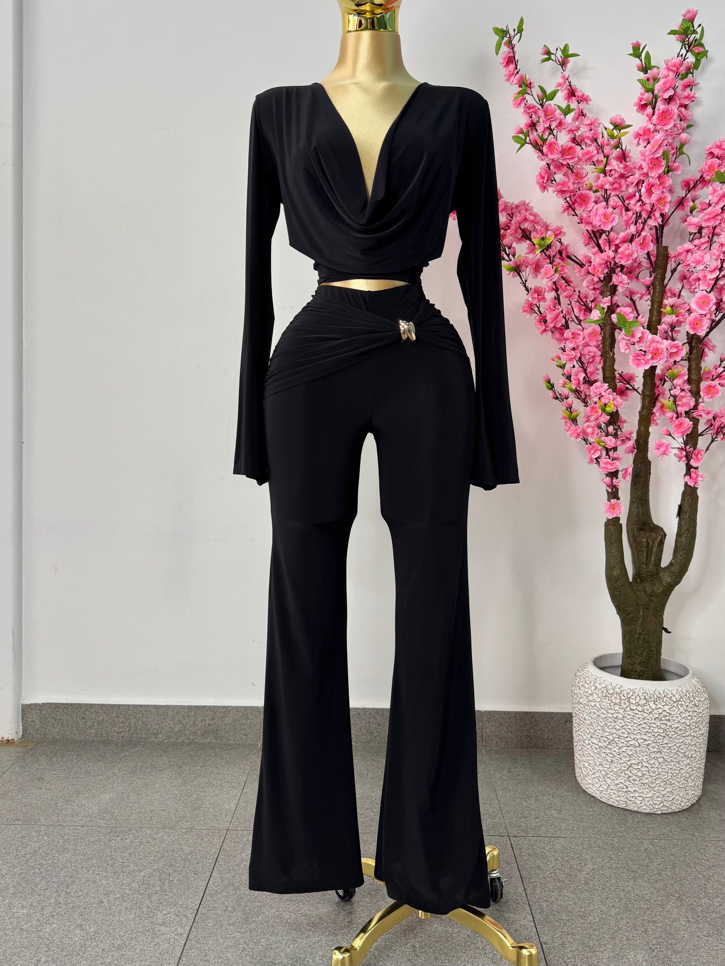 Set top & pantalón negro licra