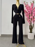 Set top & pantalón negro licra