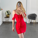 Vestido rojo flor