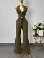 Set verde militar gamuza
