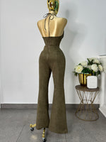 Set verde militar gamuza