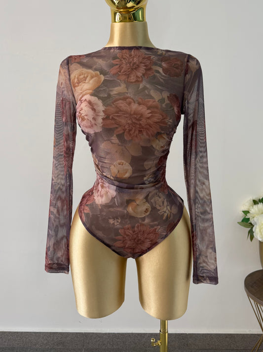 Body mesh floreado tonos lilas