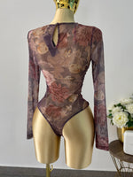 Body mesh floreado tonos lilas