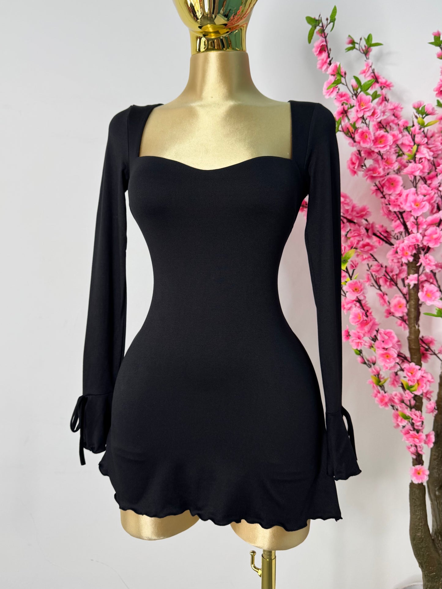 Vestido corto licra negro