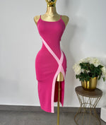 Vestido rosa punto