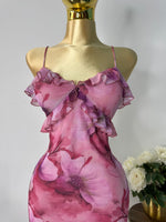vestido floreado bugambilia mesh