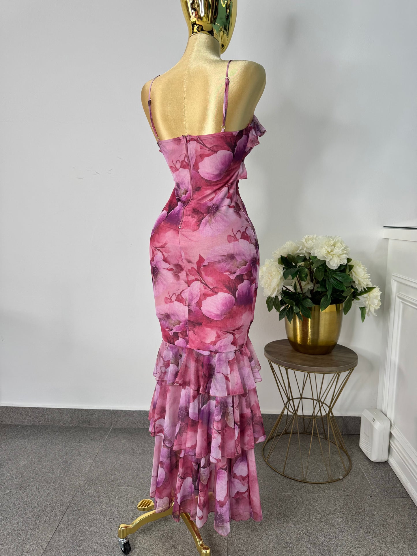vestido floreado bugambilia mesh