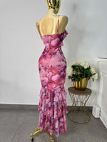 vestido floreado bugambilia mesh
