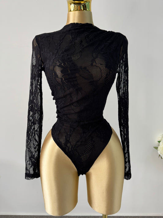 Body encaje negro