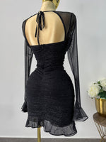 Vestido dress negro brillos