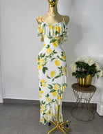 Vestido blanco limones