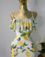 Vestido blanco limones