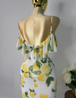 Vestido blanco limones