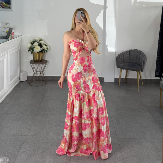 Maxi dress rosa coral