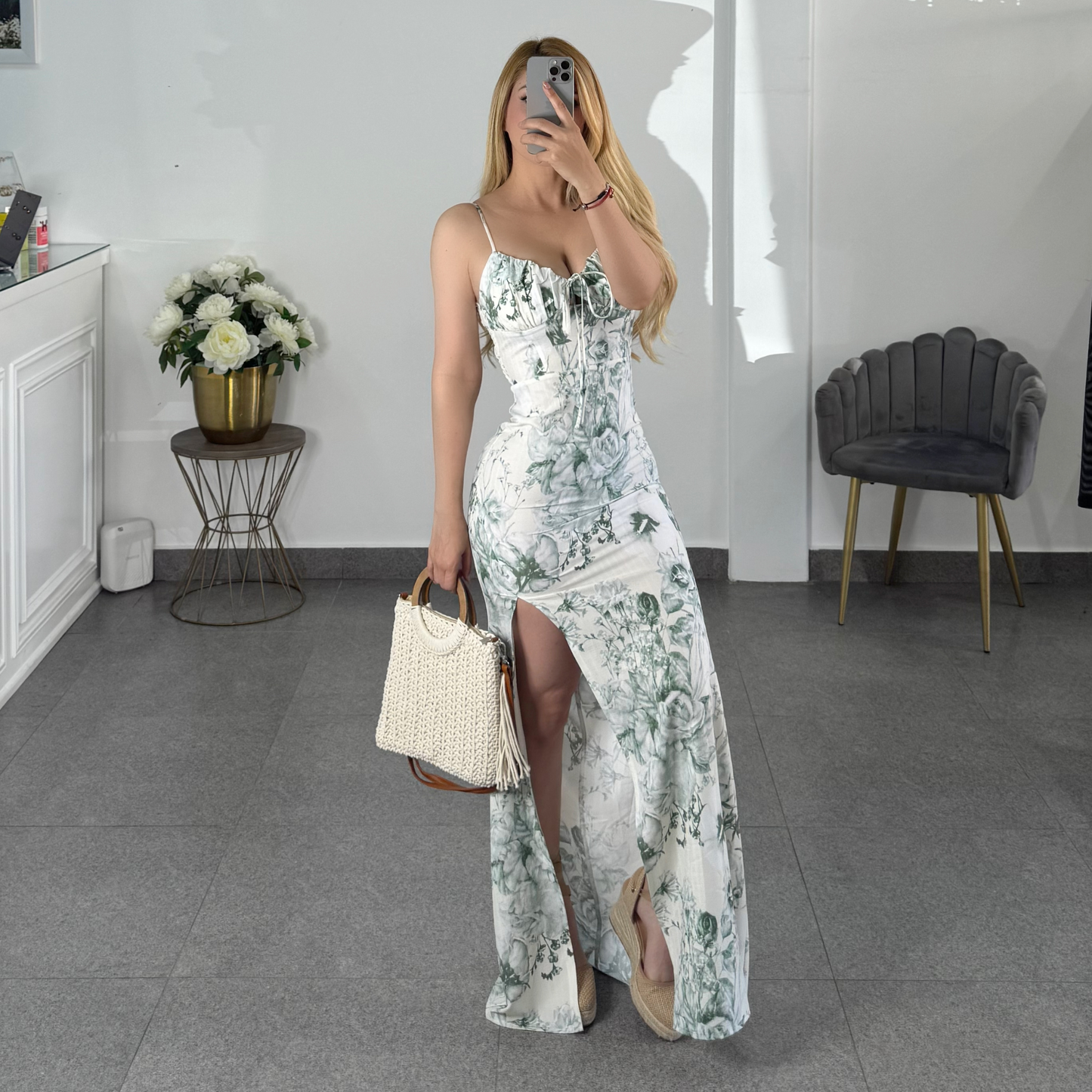 Maxi dress tela lino