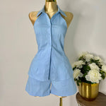 Conjunto short baby blue