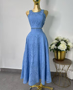 Set falda azul