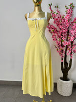 Vestido midi amarillo