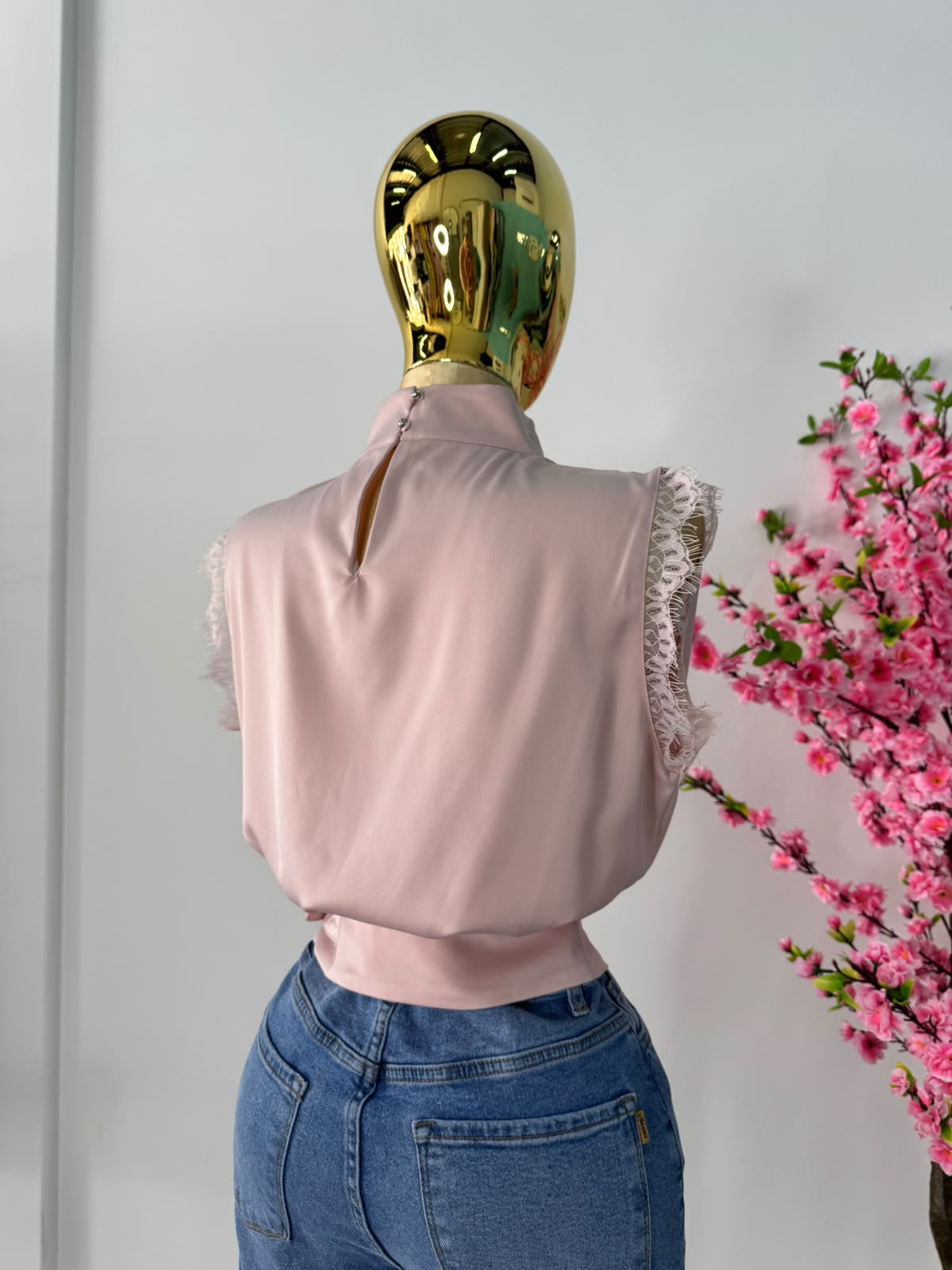 Blusa manga sacada rosa palo