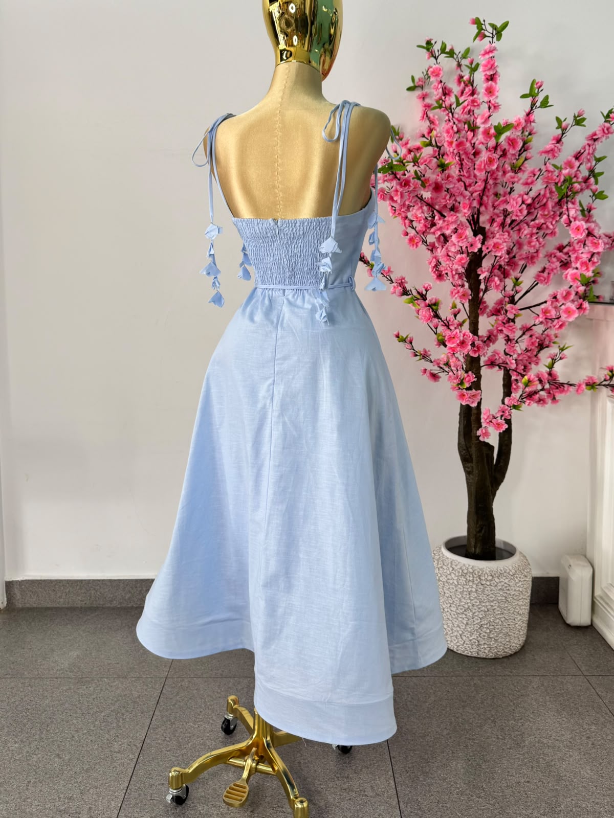Vestido midi baby blue