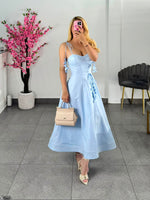 Vestido midi baby blue