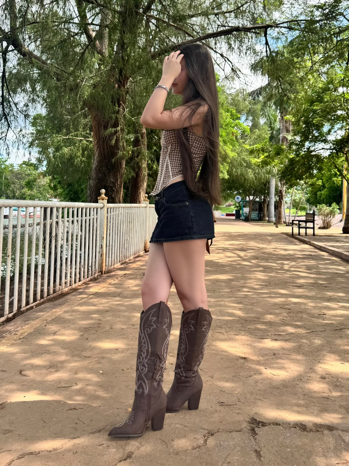 Botas vaqueras cafe