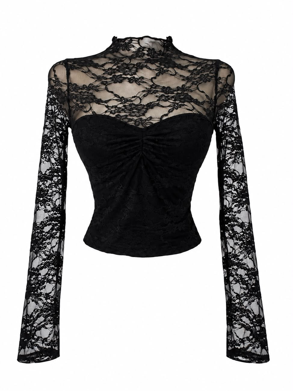 Blusa encaje negro