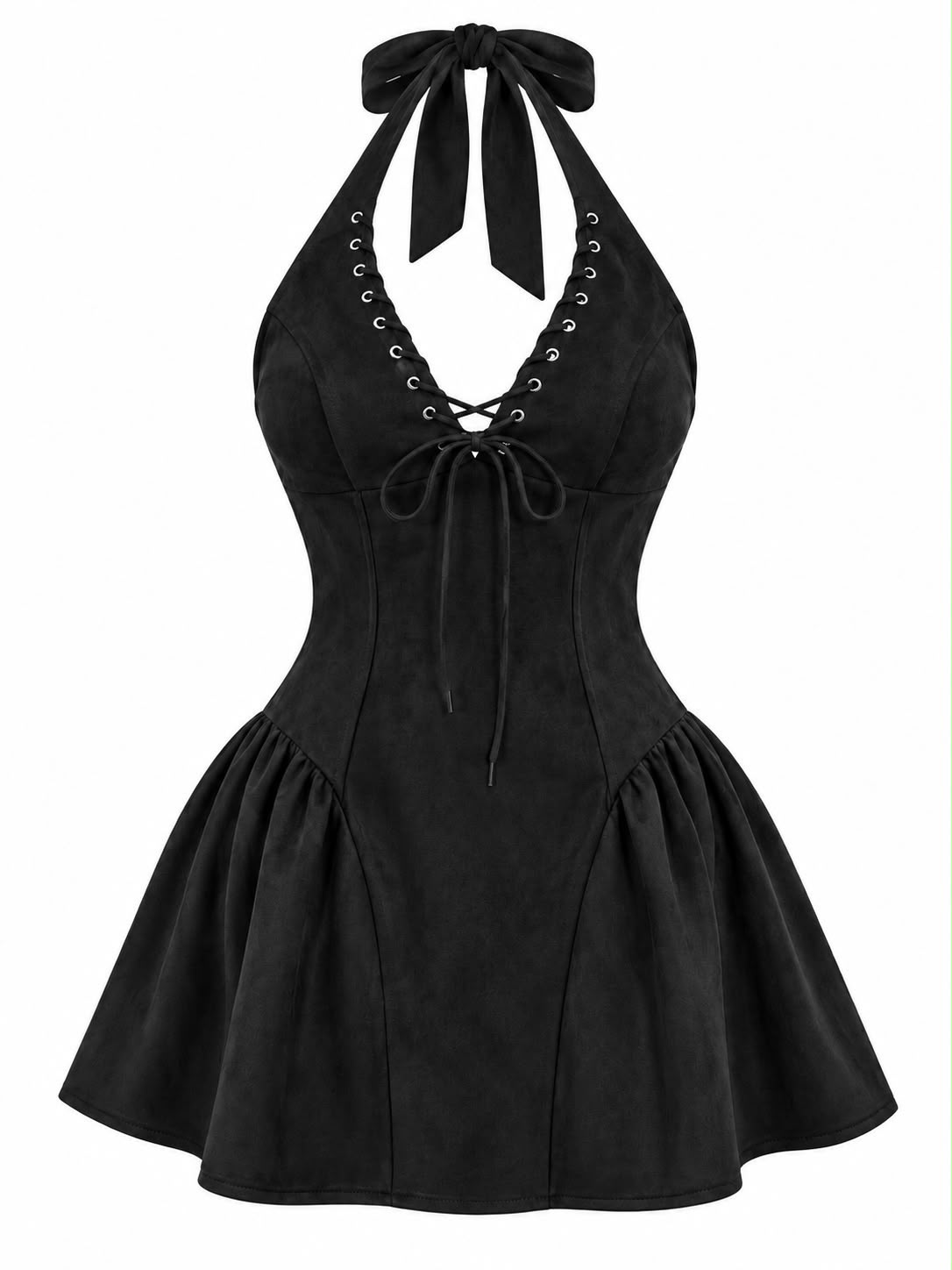 Vestido Gamuza negro