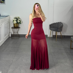 Vestido tinto licra