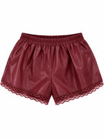 Shorts vinipiel burgundy